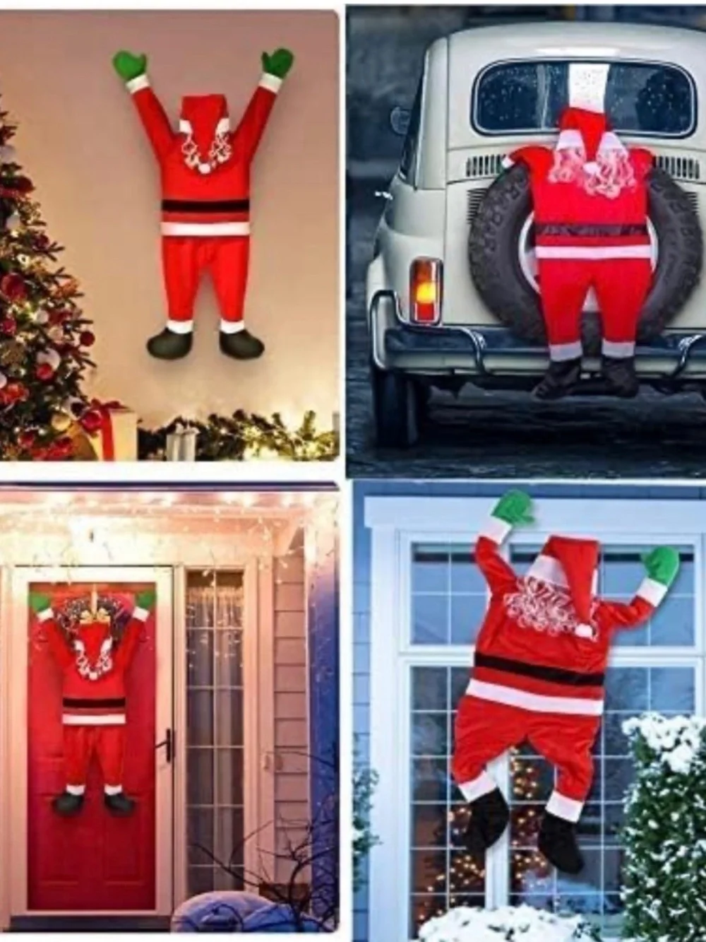 3.5 Ft Hanging Santa Christmas Window Door Decor NWOT - Picture 6 of 10